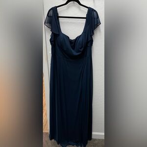 Azazie Midnight Blue Dress. Size A20. EUC
